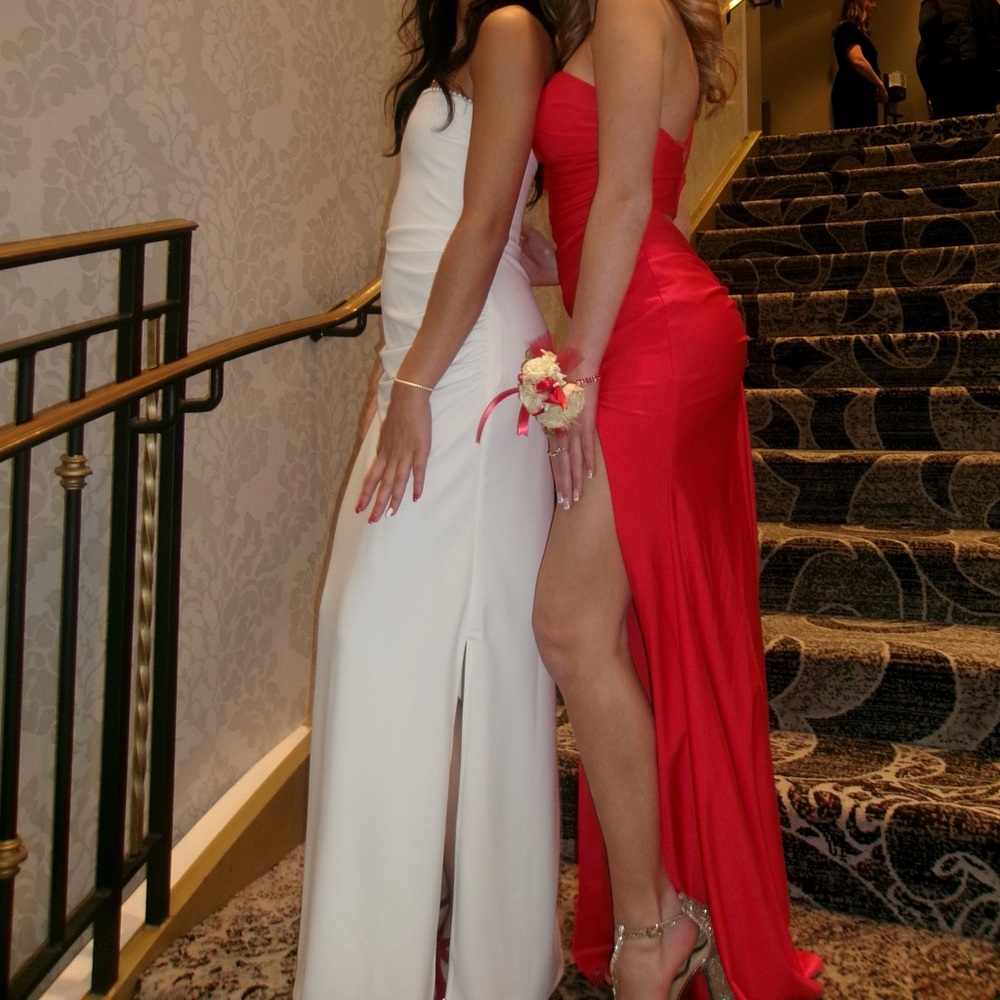 windsor long white classy dress